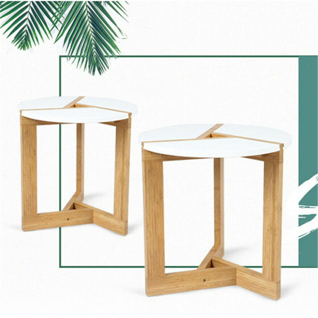 Modern Design White Chic Round Side Table Laptop End Coffe Table Home Furniture
