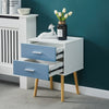 White Bedside Table Side Table 2 Drawers Cabinet Wooden Nightstand Storage Chest
