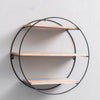 3 Tiers Metal Frame Wood Shelves Rack Wall Floating Storage Display Organizer UK