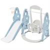 4 in 1 Kids Swing & Slide Set Toddler Baby In/Outdoor Climber Basketball Hoop HT
