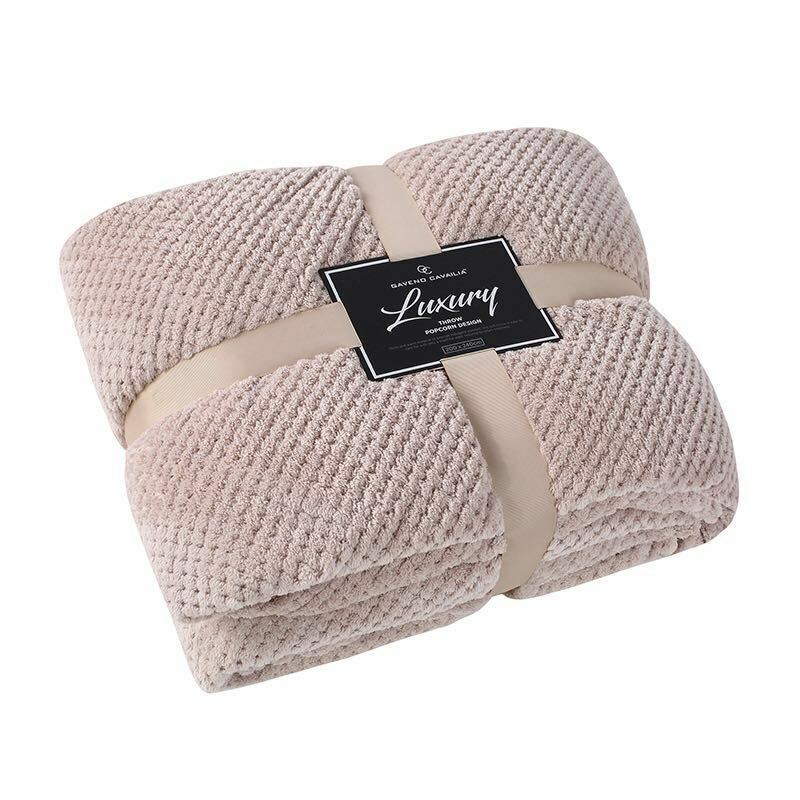 NEW LUXURY POPCORN THROWS FLEECE WARM EXTRA LARGE SOFA BLANKETS DOUBLE KING SIZE