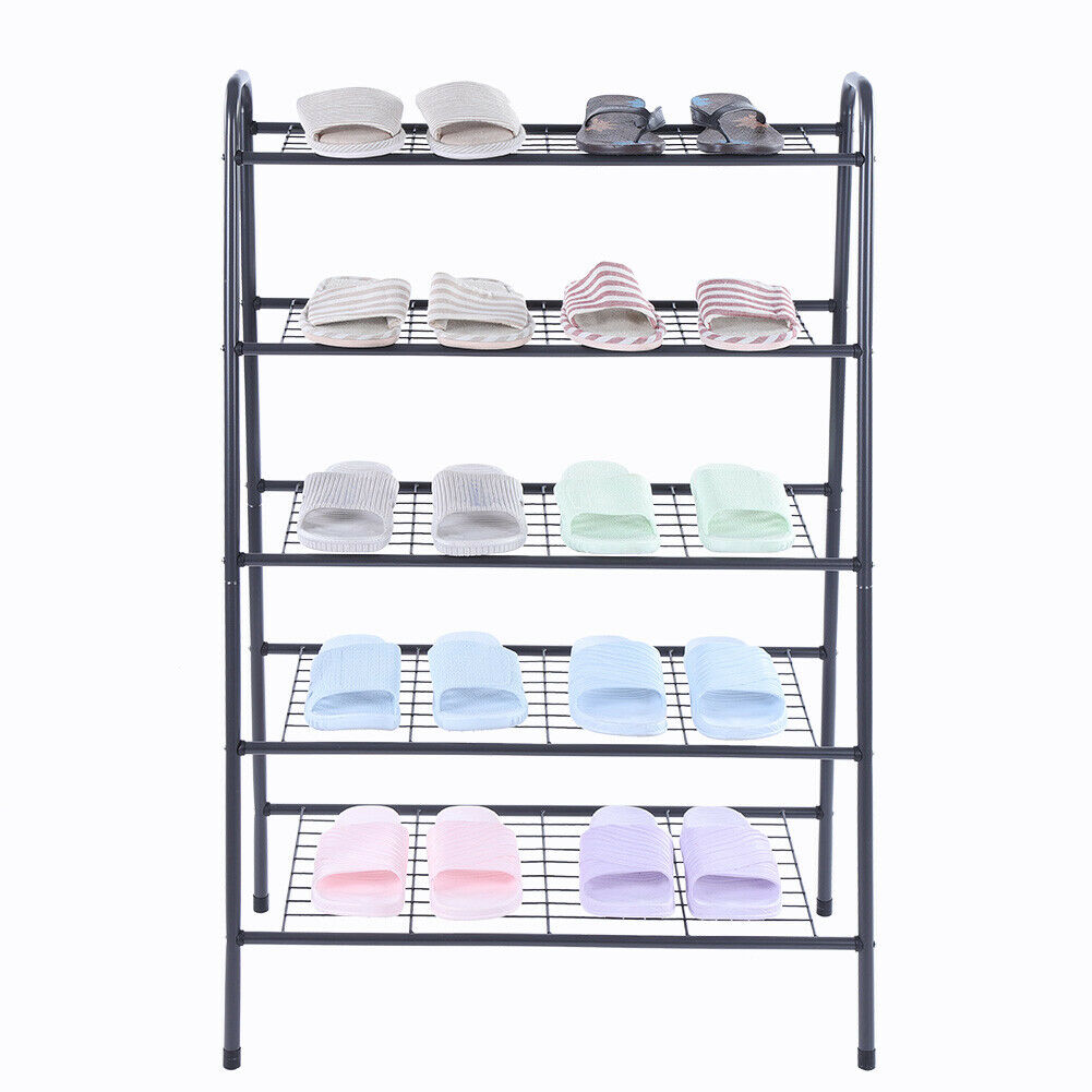Metal Shoe Rack Storage Organizer Stand Shelf Holder 6-10 Pairs Space Saving