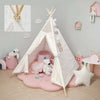 Large Canvas Kids Teepee White Tent Childs Indoor Outdoor Play House Gift