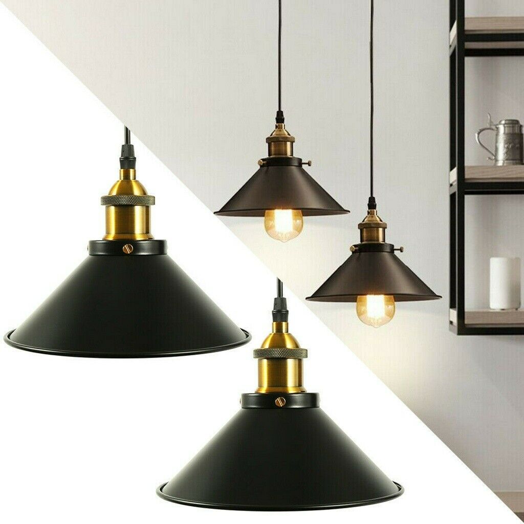 Vintage Industrial Metal Ceiling Pendant Shade Modern Hanging Retro Lights Lamps