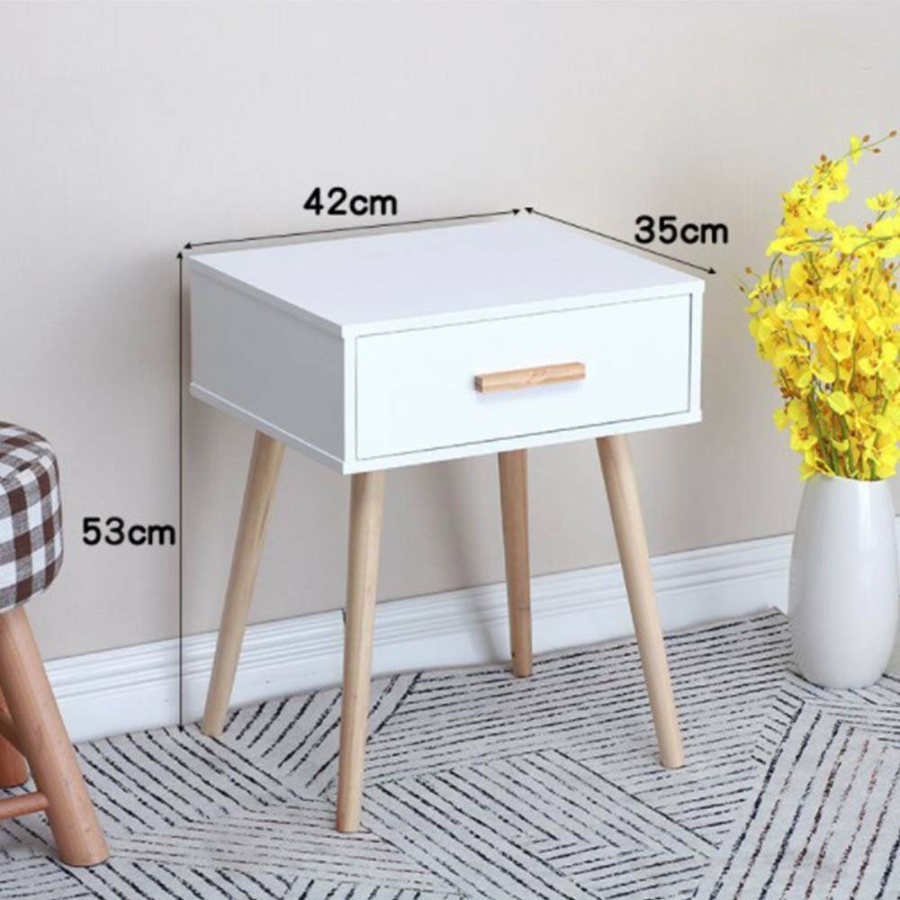 1 Drawer Wooden Bedside Table Cabinet Bedroom Furniture Storage Nightstand UK
