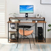 Large Computer Desk With Shelves Laptop Study PC Table Home Office Corner Desk