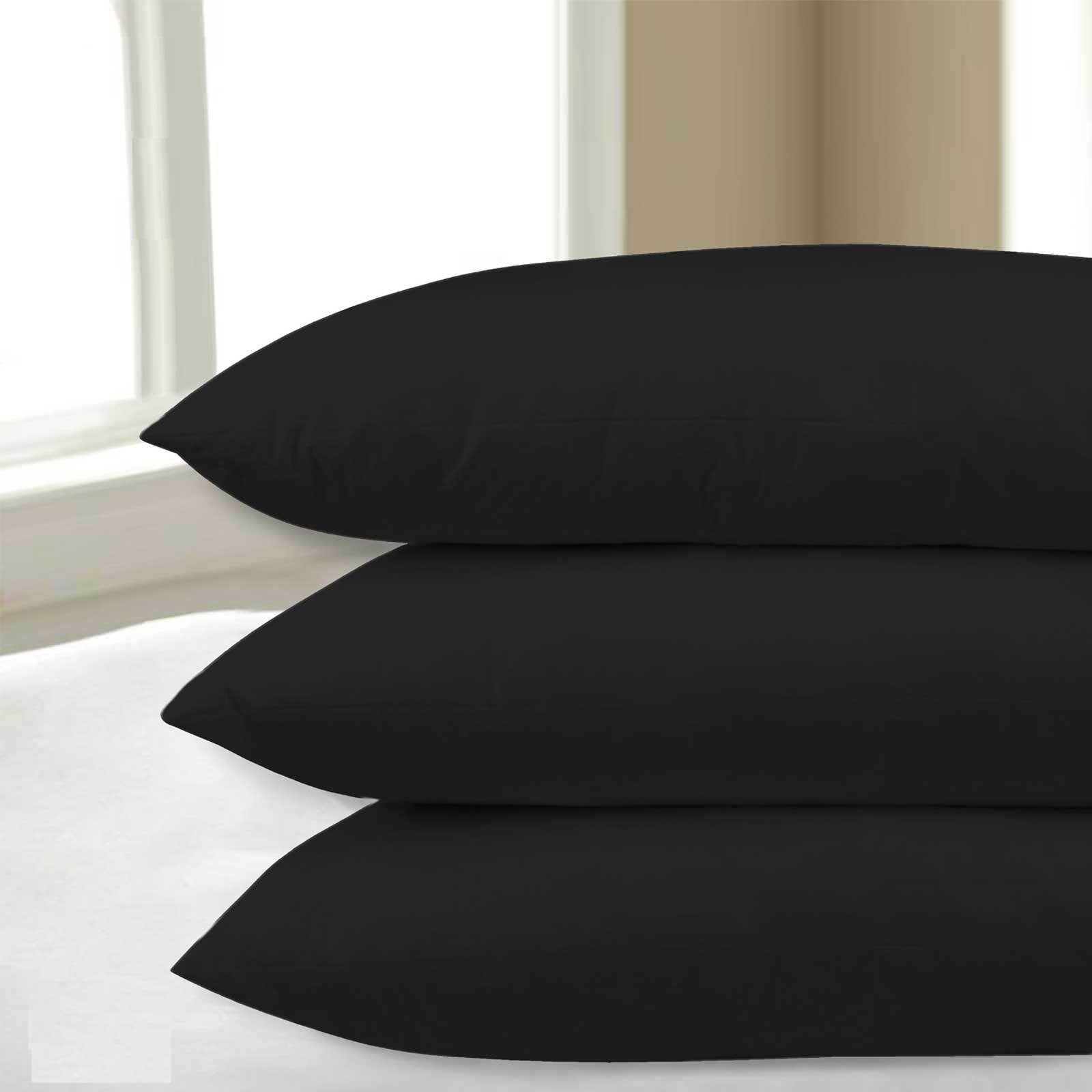 2X Pillow Cases Luxury Fine Poly Cotton Pair Pack Housewife Bedroom Pillow Cover