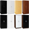Wardrobe 2 Door Wood High Gloss Bedroom Clothes Storage Furniture