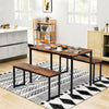 Wood Dining Table and Chairs Bench Set Kitchen Dining Room Home Furniture