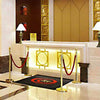 2pc Polished Steel Queue Rope Barrier Velvet Rope Stanchion Posts Stands 3 color