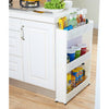 3 4 5 Tier Portable Storage Rack Side Shelf Rolling Trolley Rack Stand w/ Wheels