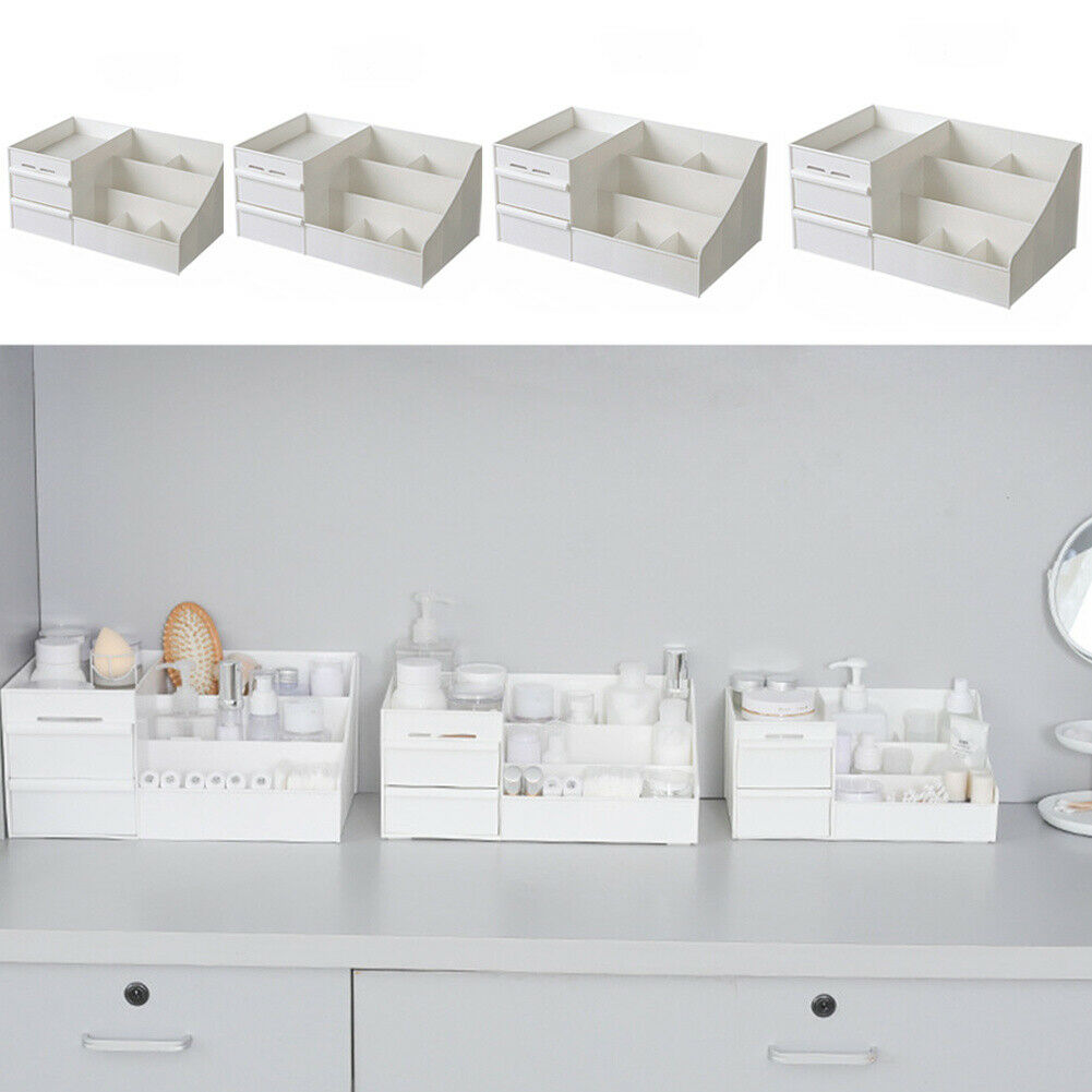 Dressing Table Makeup Cosmetic Organizer Case Storage Display Holder With Drawer