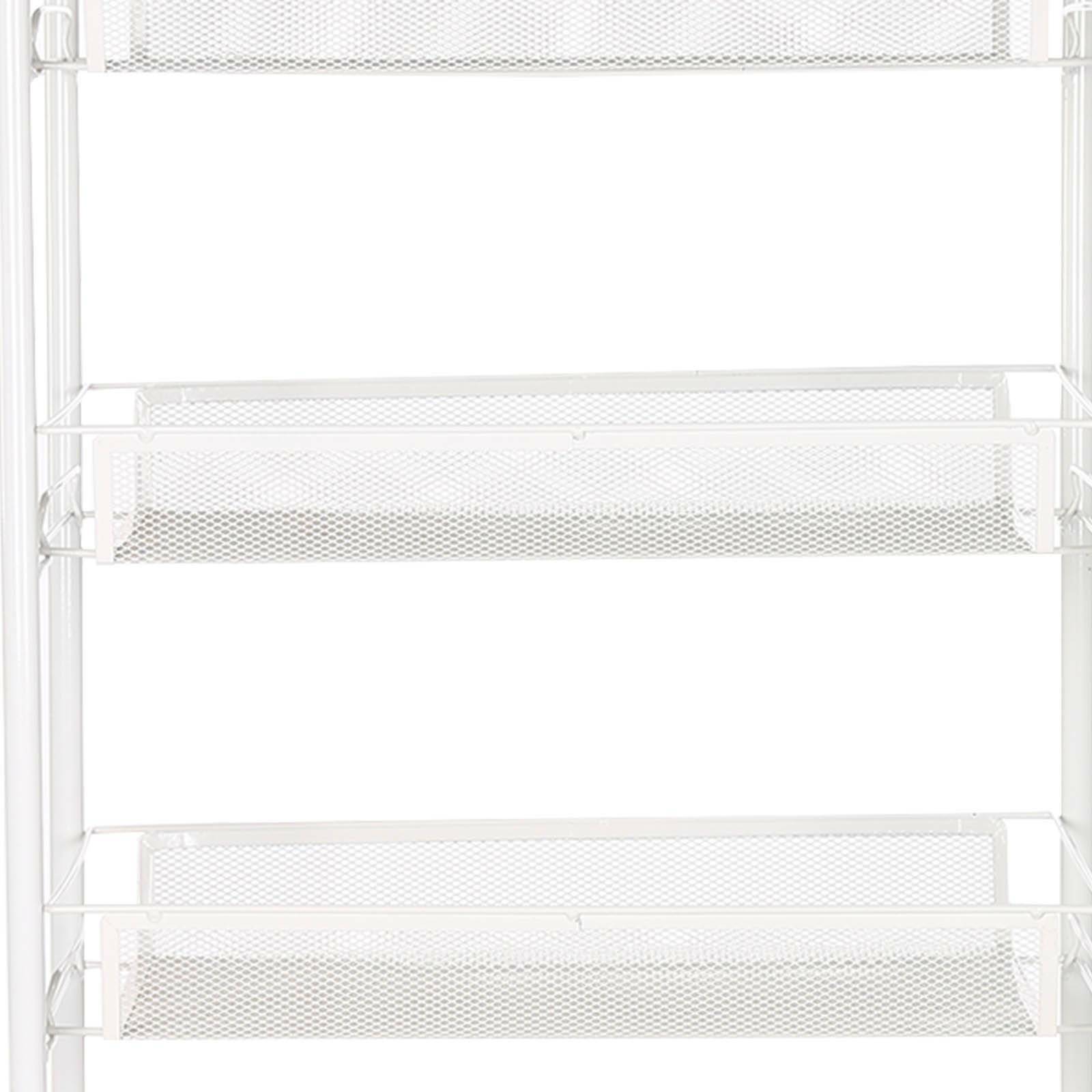 5 Tiers Metal Kitchen Trolley Cart Salon Beauty SPA Storage Shelf Rolling Wheels