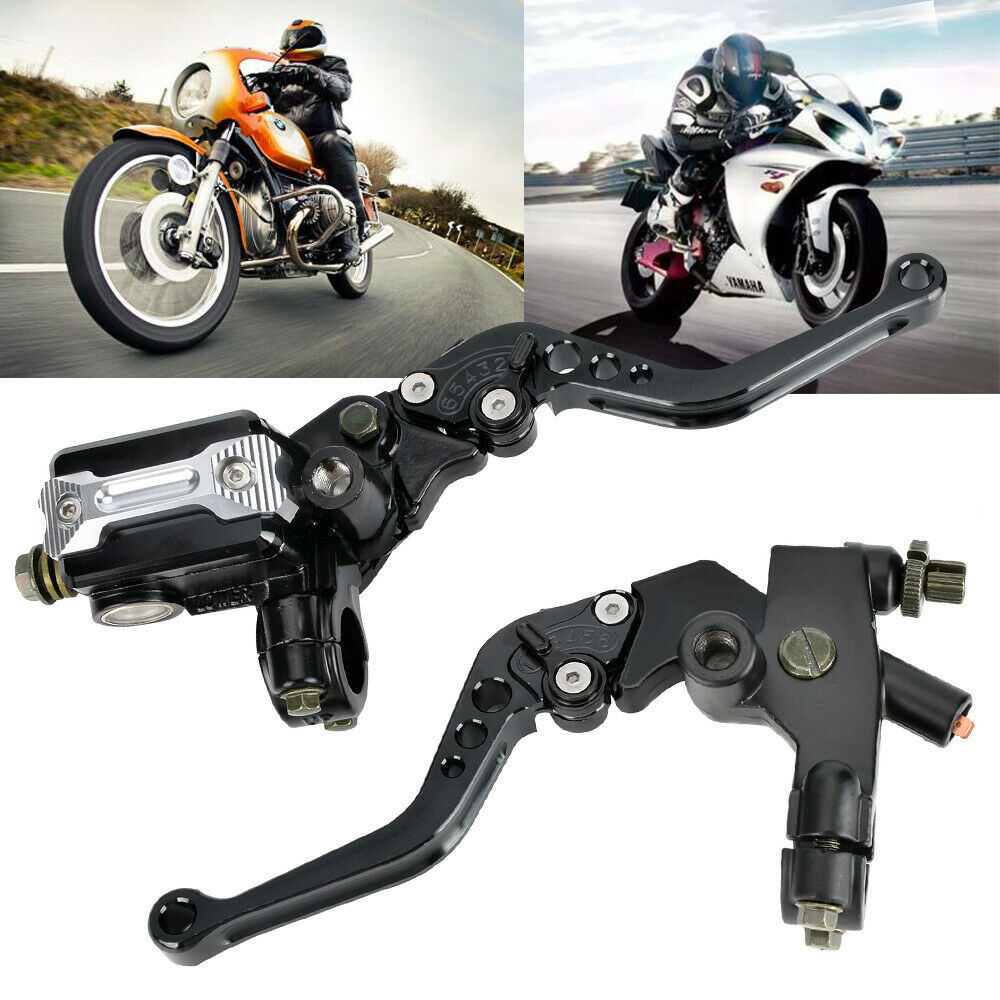 7/8'' Motorcycle Motorbike Front Brake Clutch Master Cylinder Lever Reservoir UK