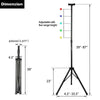 Metal Heavy Duty Adjustable Height Tripod Folding DJ PA Speaker Stand Black