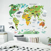 Children Wall Sticker Bedroom Kids Baby Room Educational World Map Classroom UK