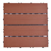 11x Composite Decking Boards WPC Garden Interlocking Tiles Balcony Patio Floor