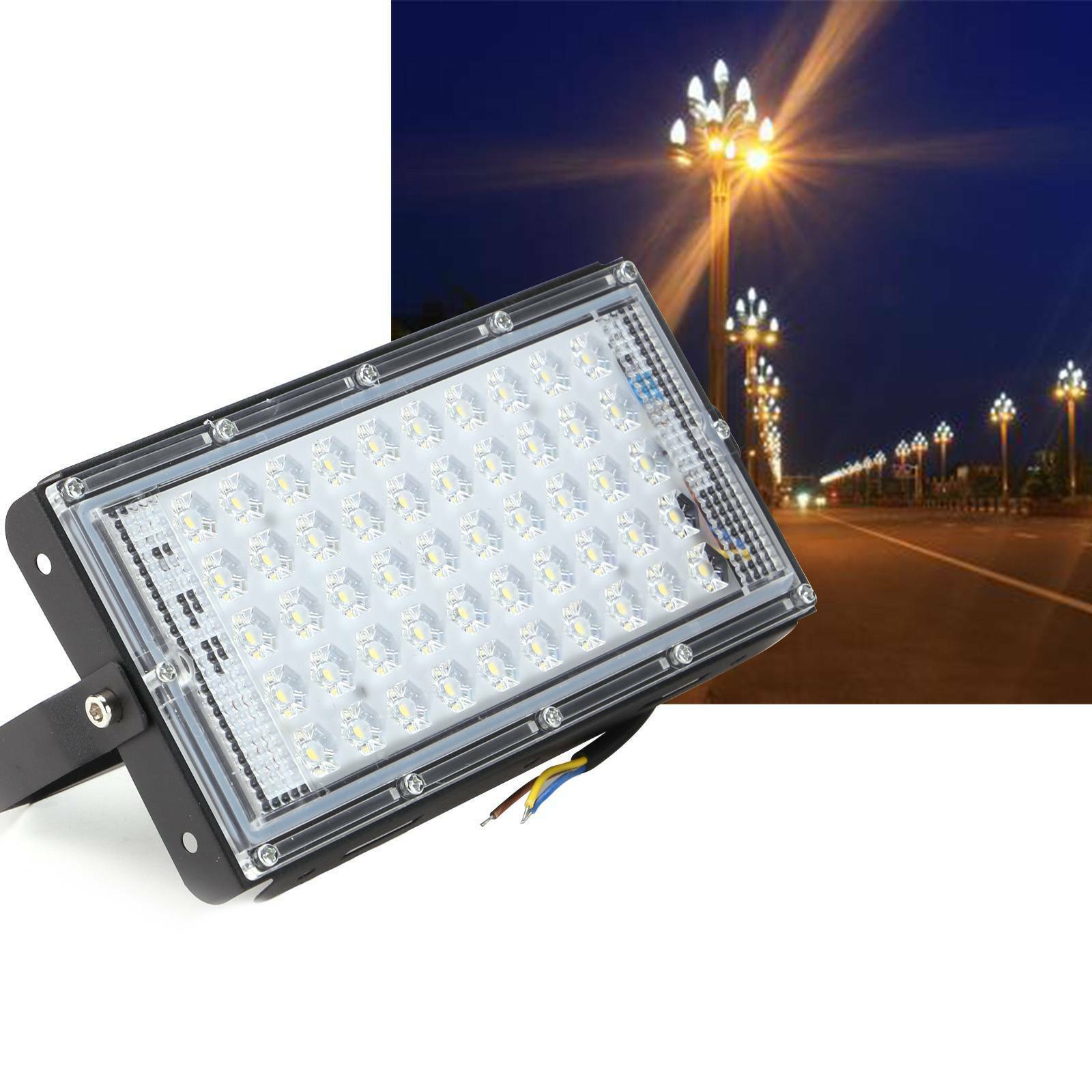 2X50W LED Security Floodlight Flood Lights Indoor Outdoor Garden Waterproof Lamp