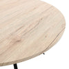 Round Dining Table 110cm Wooden Top With Metal Legs Kitchen Dining Room Table