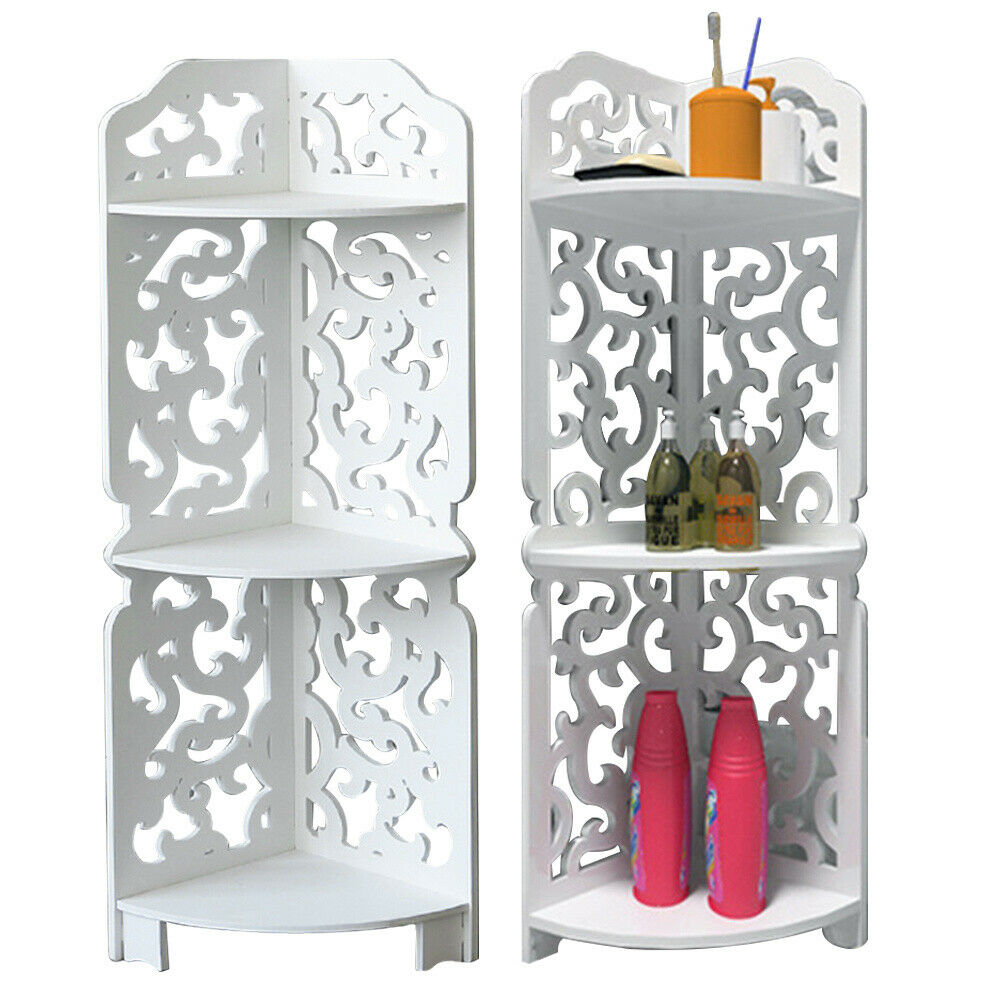 3 Tier Plant Stand Flower Pot Display Hollow Shelf Indoor Corner Storage Rack UK