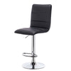 Bar Stool Faux Leather Adjustable Breakfast Chair Swivel Gas Lift Kitchen Black