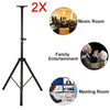 2x Quality Iron Tripod PA Speaker Stands Adjustable Height DJ Disco 50Kg Black