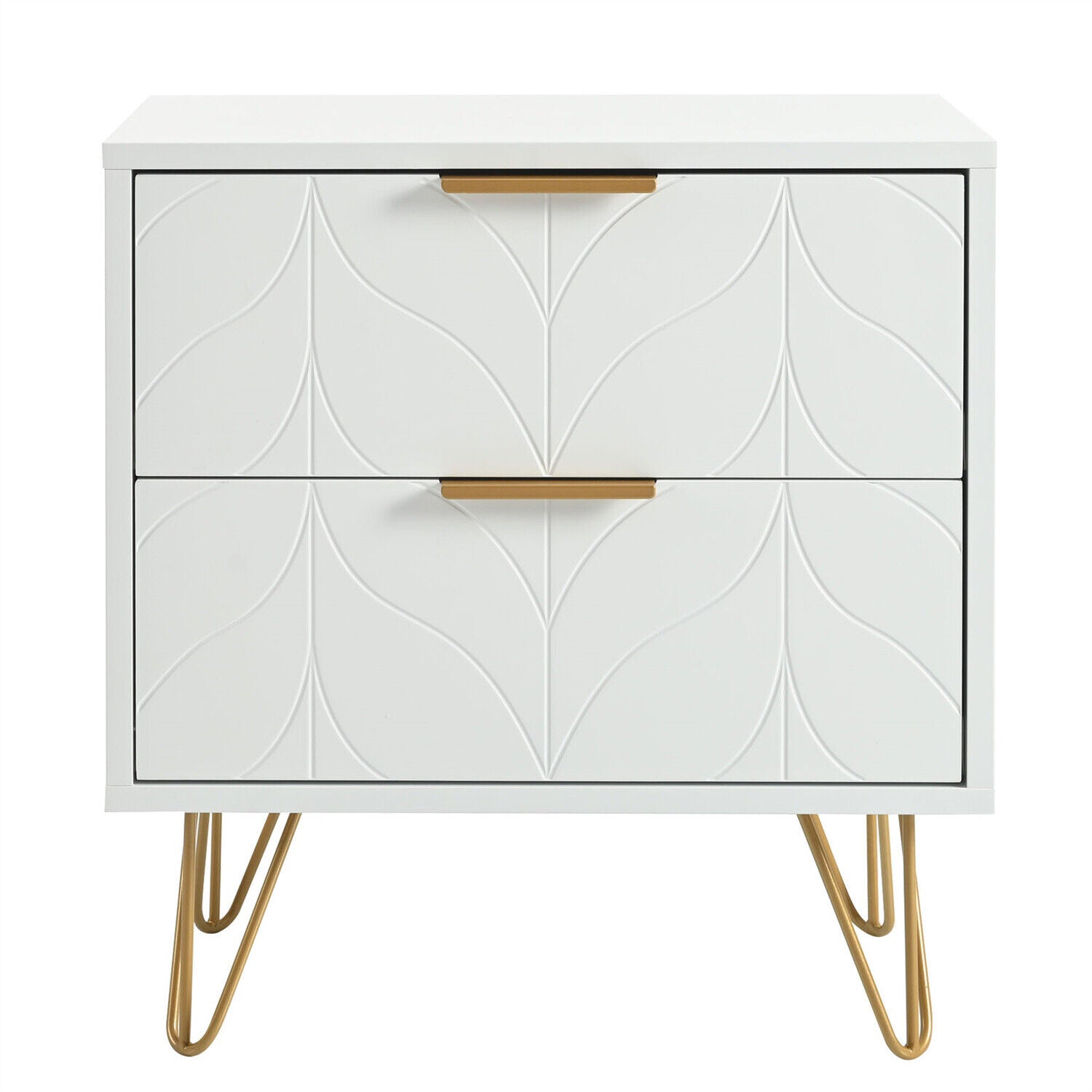 2 Drawer Bedside Tables Set of 2 Cabinet Bedroom Furniture Storage Nightstand