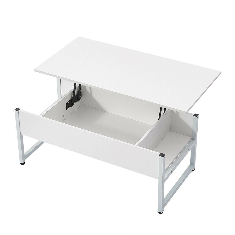 Lift Up Top Coffee Tables with Hidden Storage and Shelf Modern Sofa Side Table