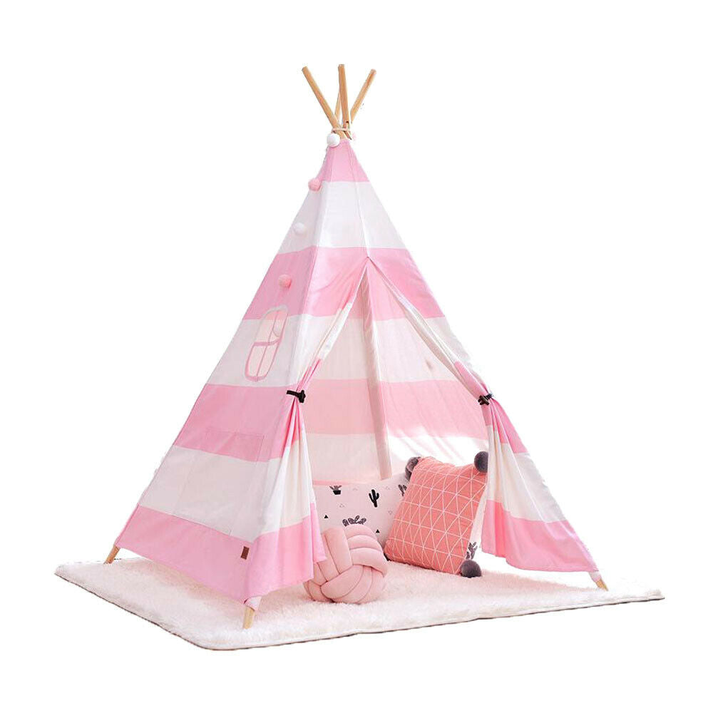 Cotton Canvas Kids Teepee Tent Childrens Wigwam Indoor Outdoor Play House Large