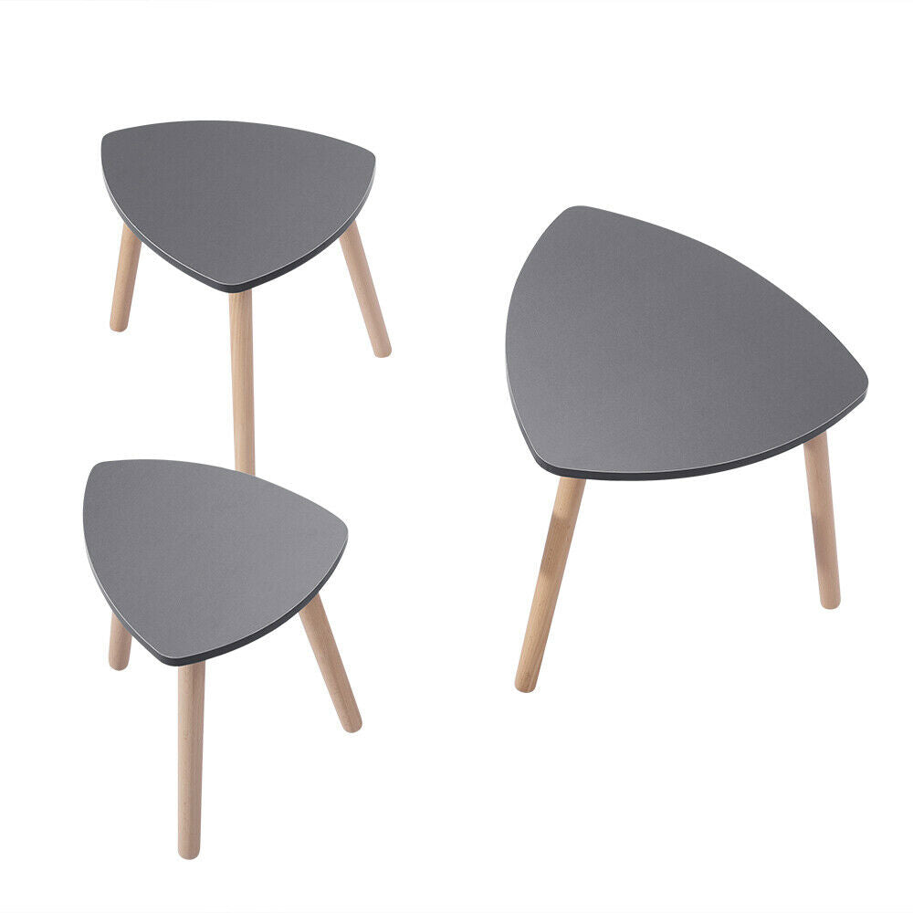 Nest of 3 Side Lamp Coffee Tables Furniture Nested Tables Living Room Tea Tables