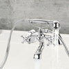 UK Traditional Bath Filler Shower Mixer Tap with Handset Bathroom Taps Chrome