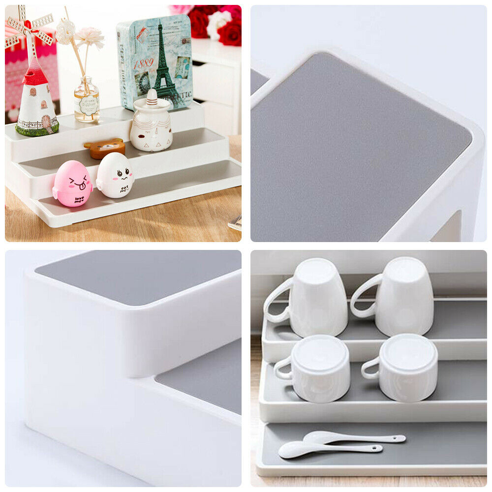 3 Tier Spice Herb Curry Jar Rack Holder Cupboard Organiser Storage Kitchen Tool