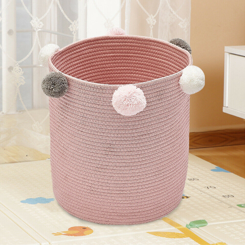 Folding Nordic Laundry Cotton Woven Washing Clothes Tidy Toys Storage Basket Bag