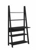 Riva Scandinavian Retro Ladder Bookcase Desk Shelving Shelf Unit Black 5 Tier
