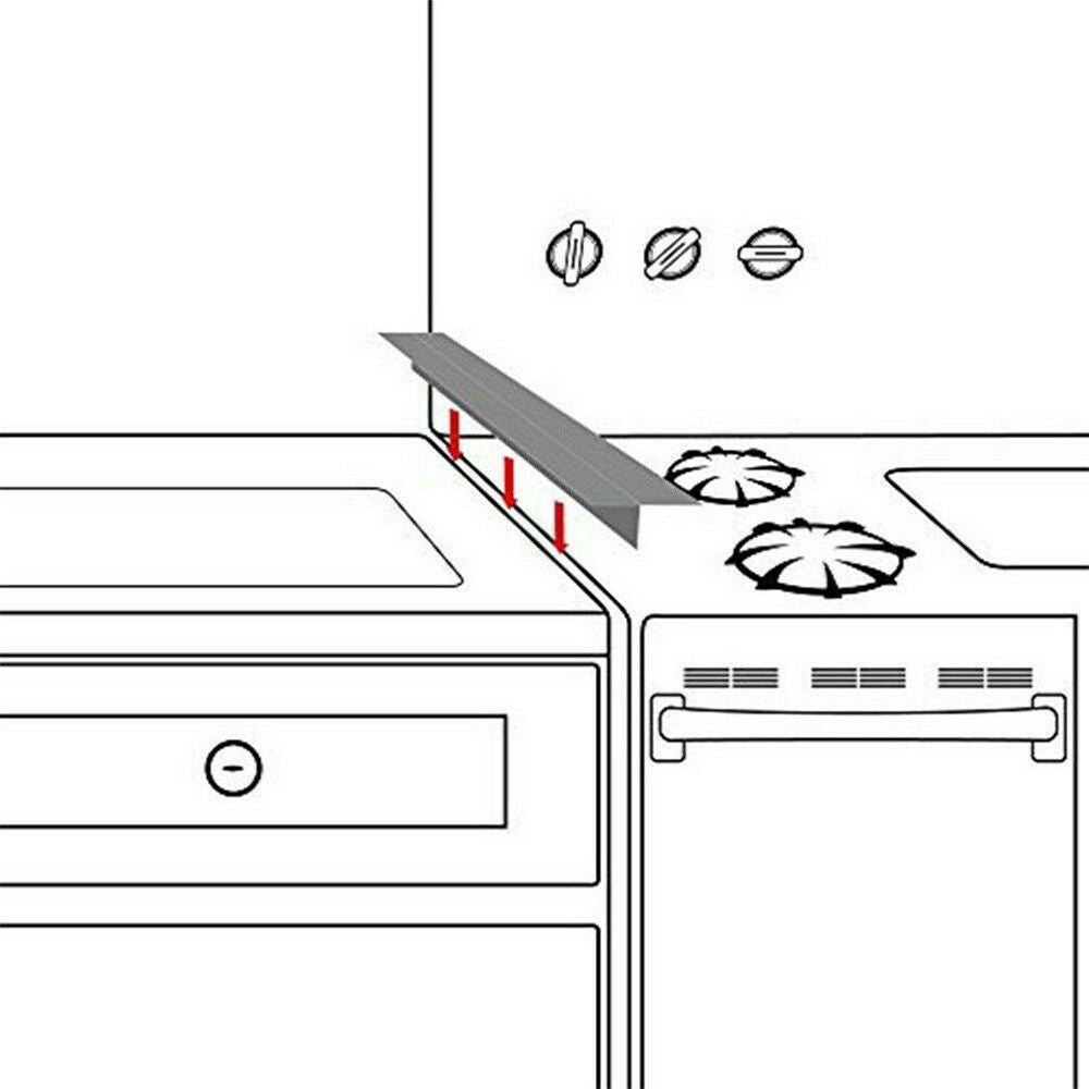 2X Silicone Kitchen Seals Gap Filler Stove Counter Gap Cover for Cooker Worktop