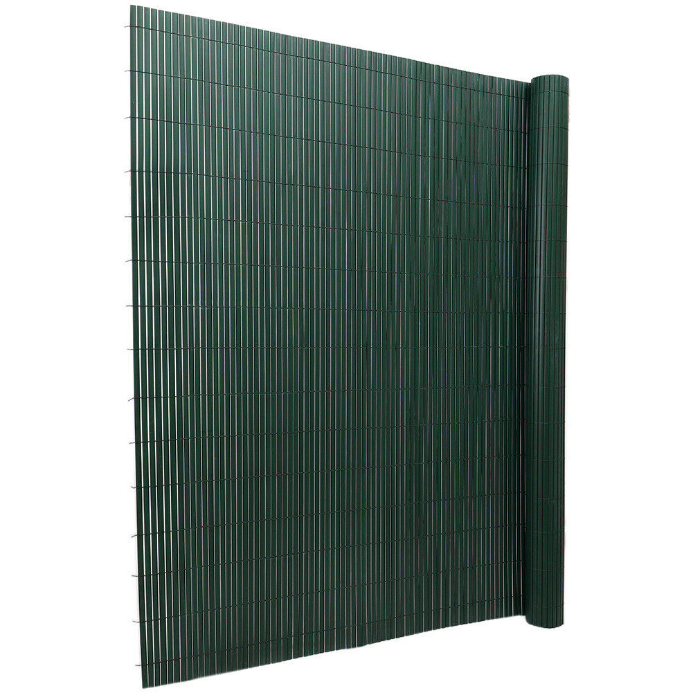 3/5M Green Bamboo Slat Fence Garden Privacy Screen PVC Fencing Panel Roll Border