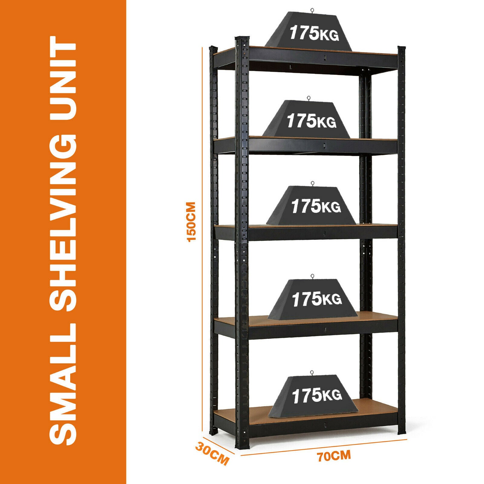 GARAGE SHELVES SHELVING 5 TIER UNIT RACKING BOLTLESS HEAVY DUTY STORAGE SHELF