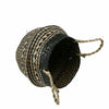 Elegant Seagrass Belly Basket Bag Garden Decor Laundry Storage Plant Pot Basket
