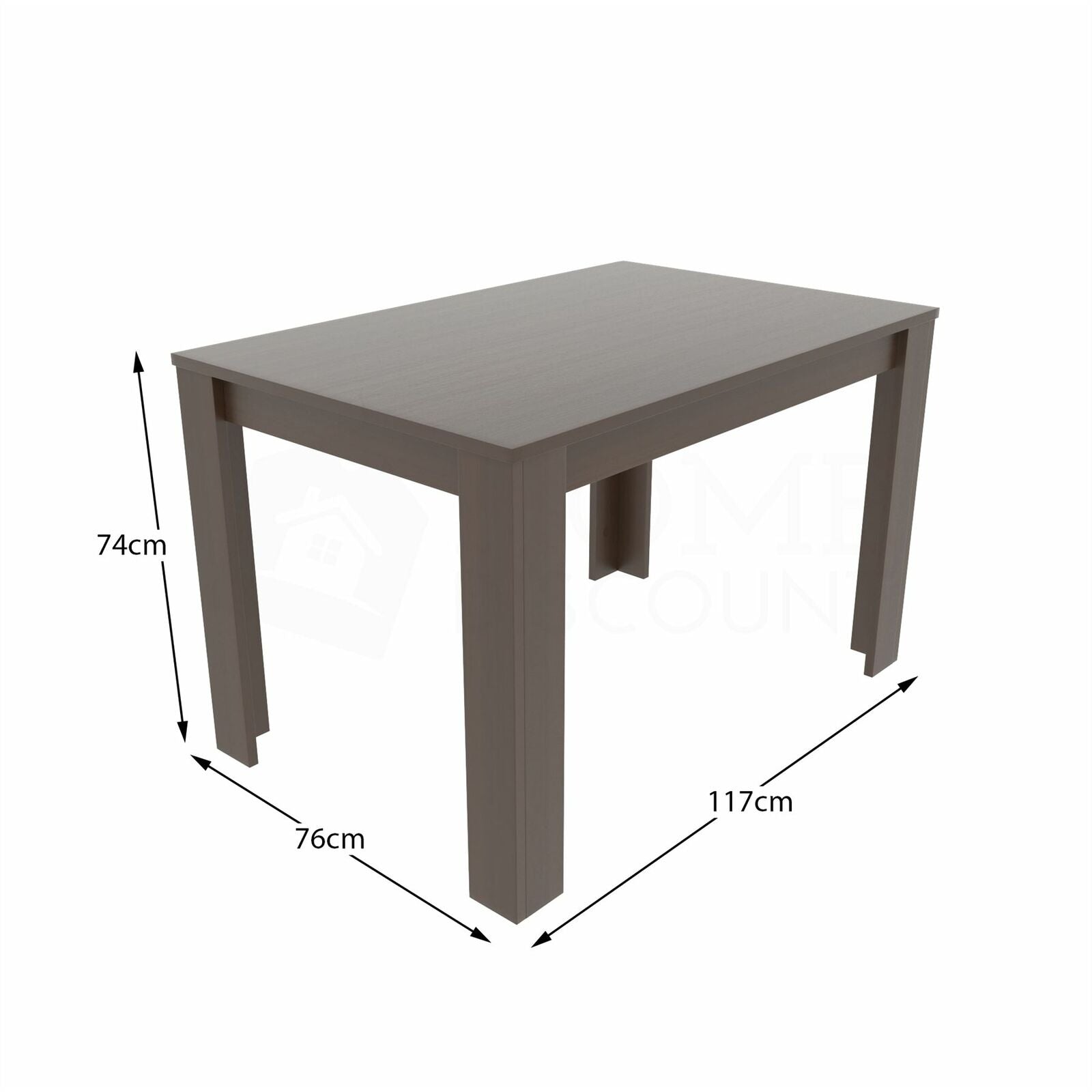 Dining Table 4 Seater Kitchen Wood MDF Dining Room Seat Home Furniture Walnut