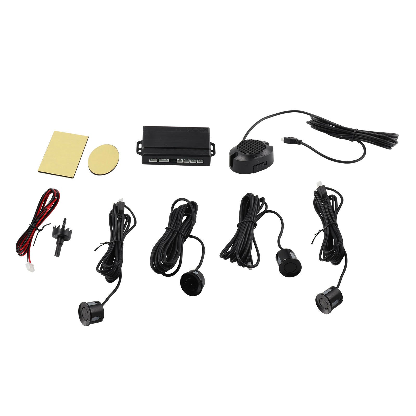 4x Parking Sensors Car Auto Reverse Backup Rear Radar LED Alert System KIT