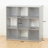 Grey 9 Cube Storage Unit White & Pink Boxes Children/Kids Bedroom Toy Basket/Box