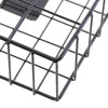 Simple Style Wire Magazine Newspaper Basket Wall Mounted Post Storage Rack Black