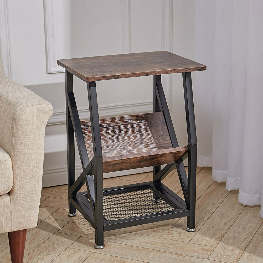 Bedside Table Cabinet Lamp Small Side End Nightstand Telephone Table Book Rack