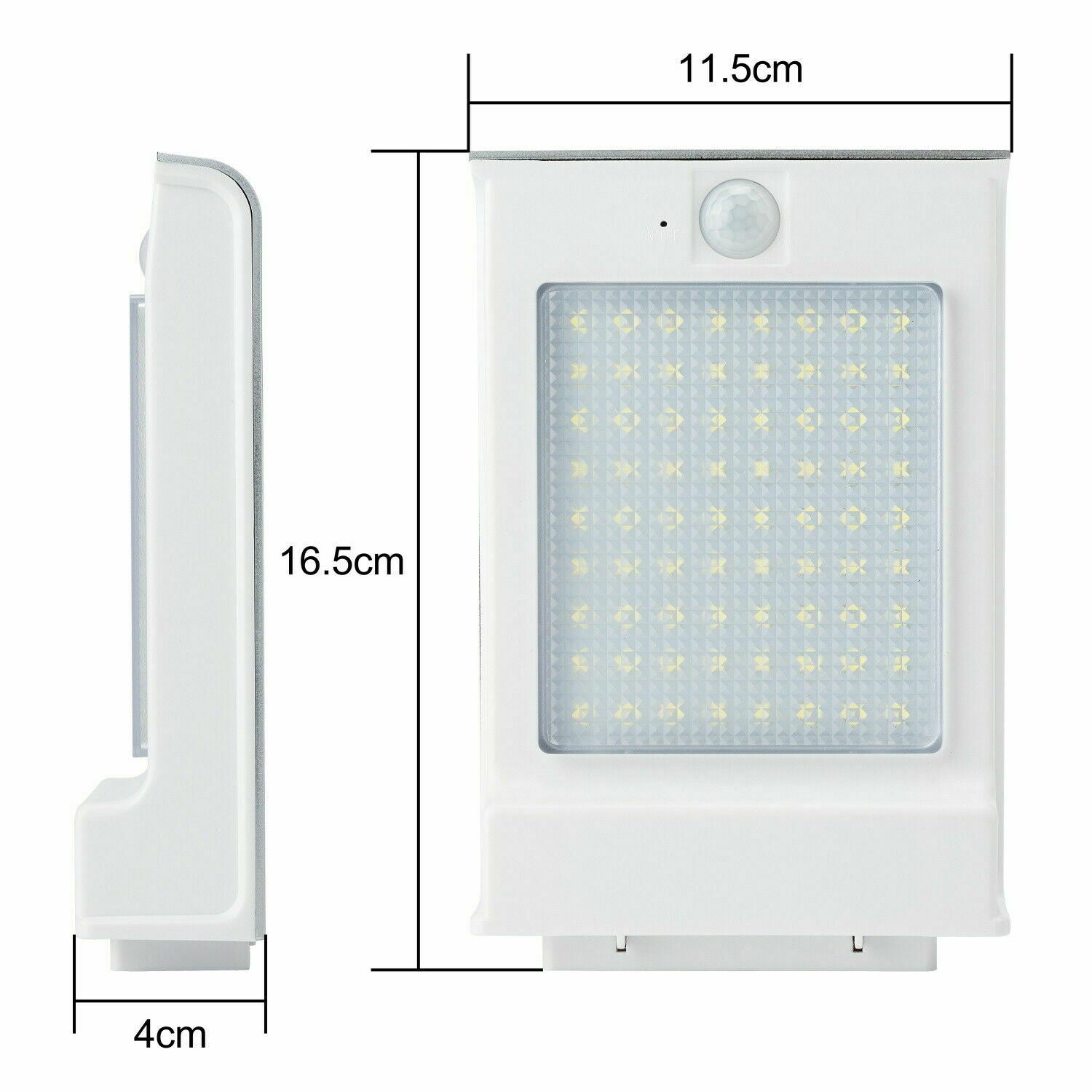72 LED Solar Powered PIR Motion Sensor Light Outdoor Garden Security Wall Lights