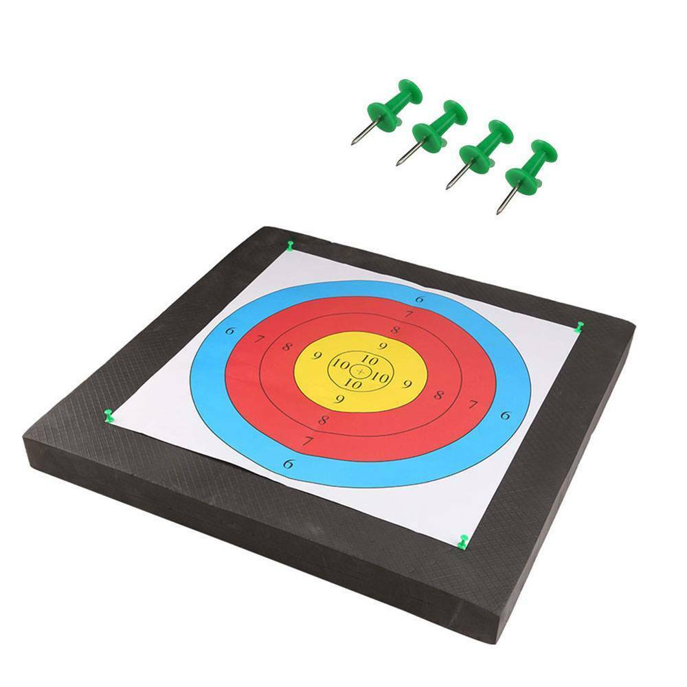 2 Faces 4 Pins Lightweight Black High Density EVA Foam Archery Target Mat UK