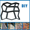 Irregular 9 Grid Path Maker Mould Garden Yard Lawn Concrete Road Paving Mold 17"
