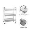 3/4 Tiers Slim Kitchen Trolley Cart Metal Storage Rack Tray Shelf Rolling Wheel