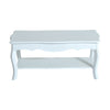 Wooden Coffee Tea Table Modern White Shelf Storage Living Room Home Furniture