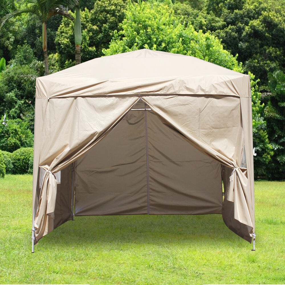2x2m Pop Up Gazebo Marquee Outdoor Garden Party Tent Canopy 4 Side Panels New