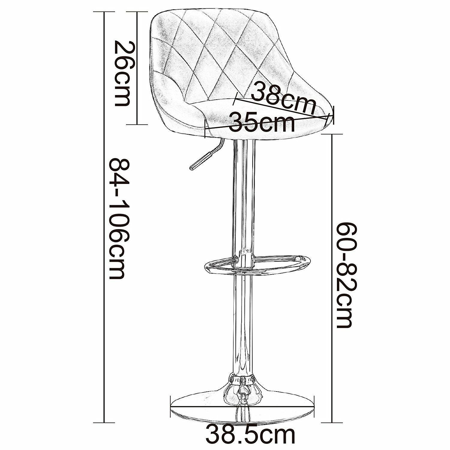 3 X MATCHING GENUINE MADRID GAS LIFT BAR STOOLS, BREAKFAST KITCHEN BAR CHAIRS